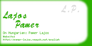 lajos pamer business card